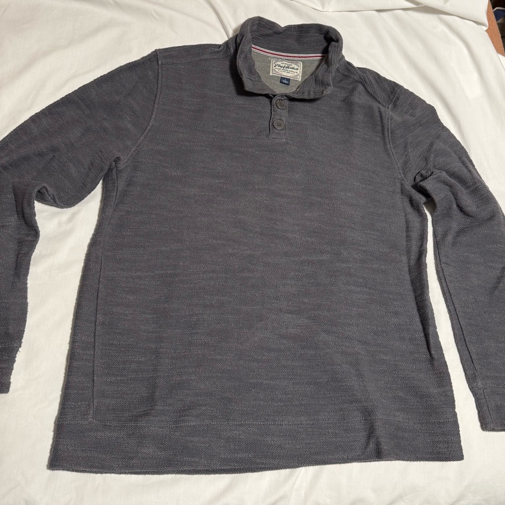 Flag & Anthem Men’s Sweater 1/4 Button Up Collar Size Large Mid Weight